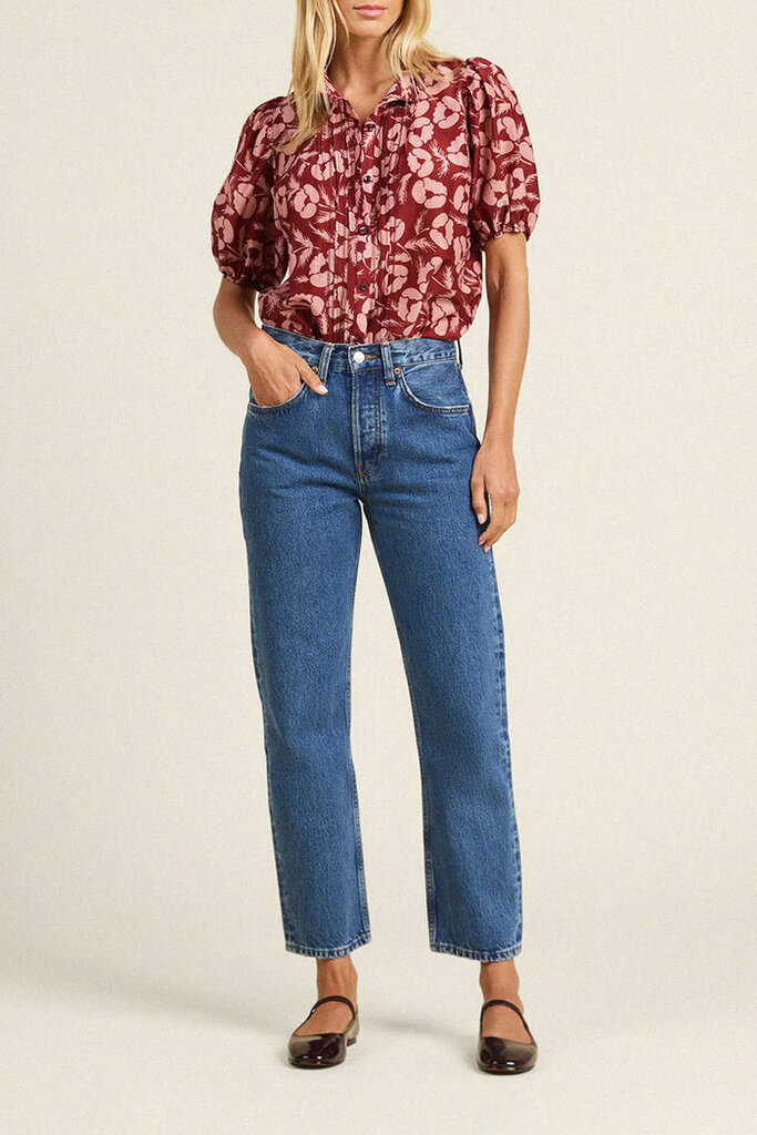 TROVATA MIRA BLOUSE IN BRIAR ROSEWOOD