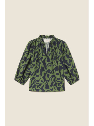 TROVATA ORLY BLOUSE IN MUTED CANOPY