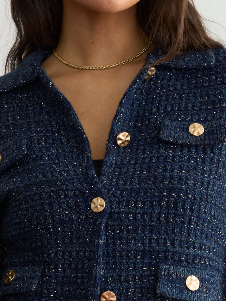 MARGARET O'LEARY GABRIELLE JACKET IN  NAVY