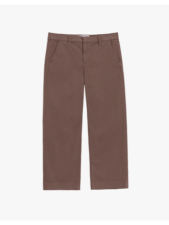 FRANK & EILEEN WESTPORT ITALIAN WIDE LEG CHINO IN PECAN