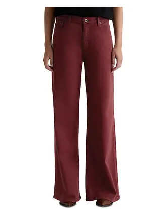 AG SAIGE WIDE LEG JEAN IN CRANBERRY