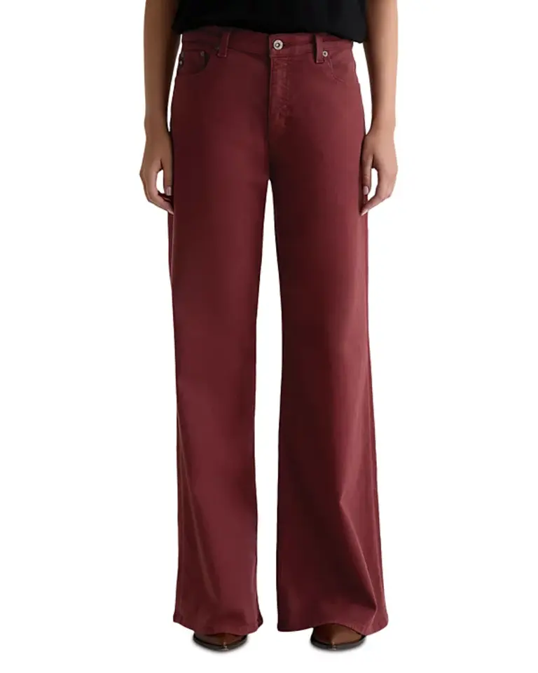 AG SAIGE WIDE LEG JEAN IN CRANBERRY