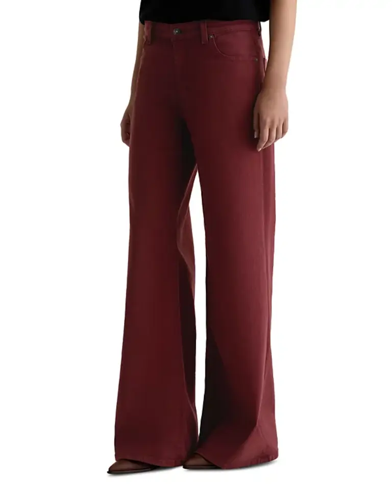 AG SAIGE WIDE LEG JEAN IN CRANBERRY