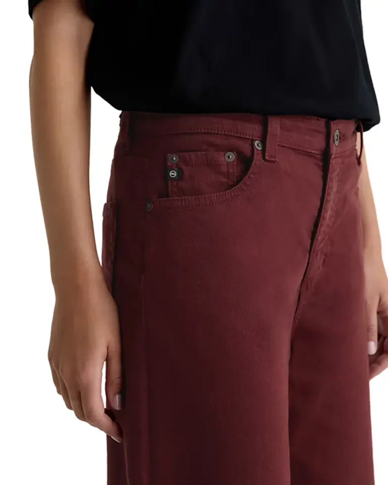 AG SAIGE WIDE LEG JEAN IN CRANBERRY