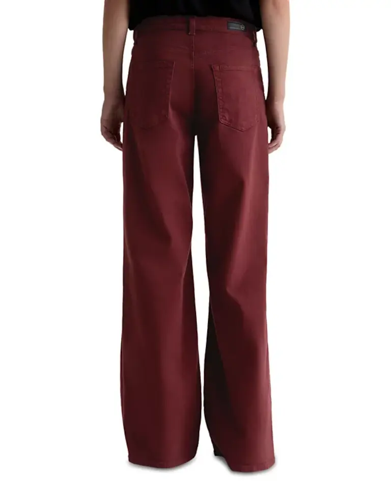 AG SAIGE WIDE LEG JEAN IN CRANBERRY