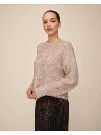 BELLA DAHL SLOUCHY SWEATER IN GOLD SHIMMER
