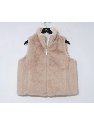 ECHO REVERSIBLE CALLUM VEST IN CREAM