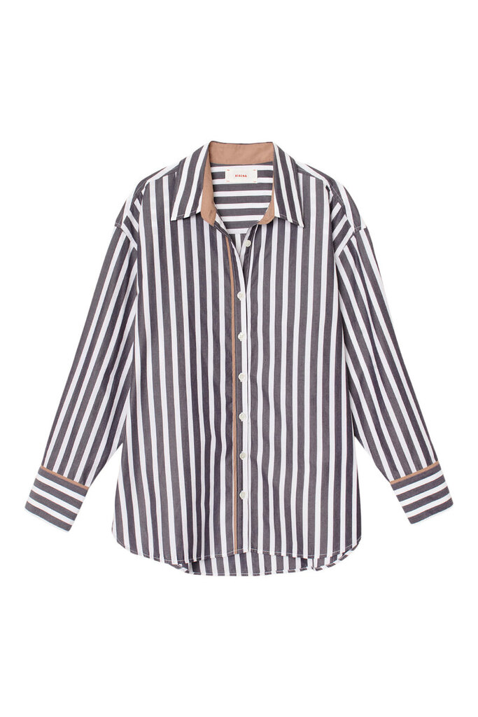XIRENA GILLIAN SHIRT IN INK STRIPE