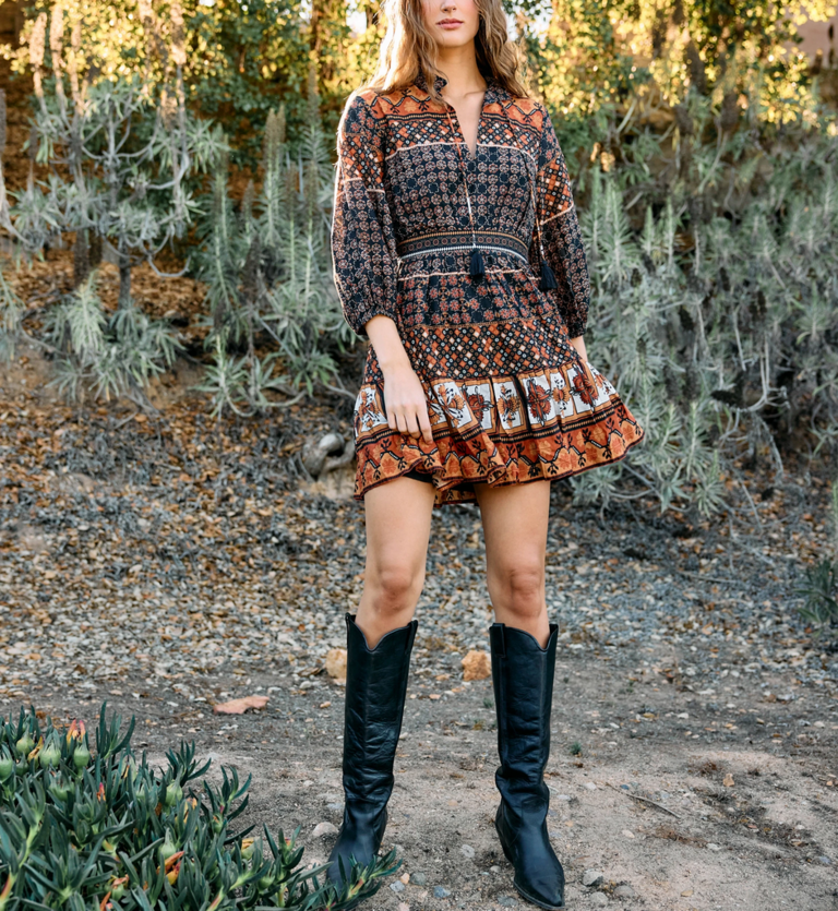 CLEOBELLA PRIYANKA MINI DRESS IN ZOCALO PRINT