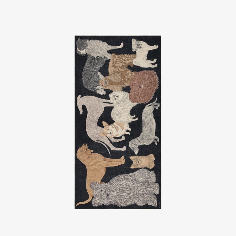 INOUITOOSH TOUTOU SCARF IN BLACK