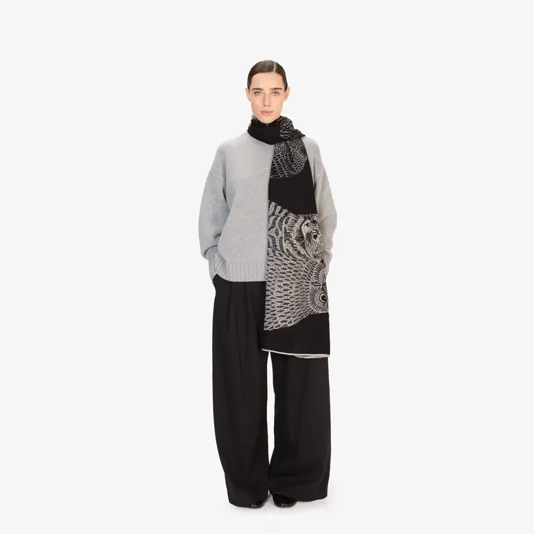 INOUITOOSH CHOUETTE SCARF IN BLACK