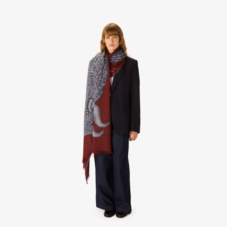 INOUITOOSH WALTER SCARF IN BURGUNDY
