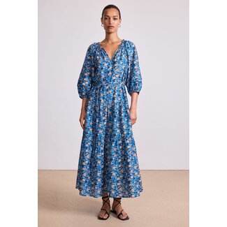 APIECE APART LONG SLEEVE UVA IN FLORETTE BLUE