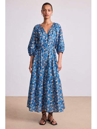 APIECE APART LONG SLEEVE UVA IN FLORETTE BLUE