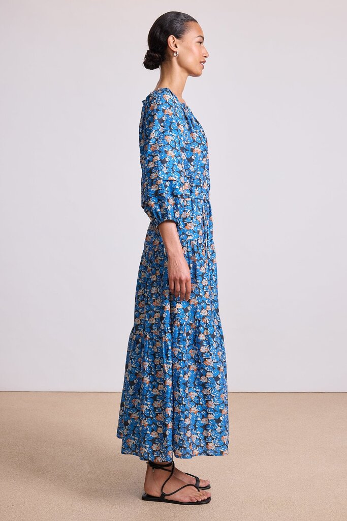 APIECE APART LONG SLEEVE UVA IN FLORETTE BLUE