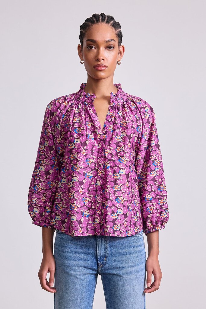 APIECE APART TRINI TOP IN FLORETTE PEONY