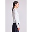 APIECE APART LONG SLEEVE VOLTA TOP IN CREAM, AND NAVY