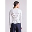 APIECE APART LONG SLEEVE VOLTA TOP IN CREAM, AND NAVY