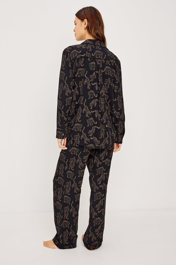 RAILS VARRA PAJAMA SET IN TAN JAGUARS