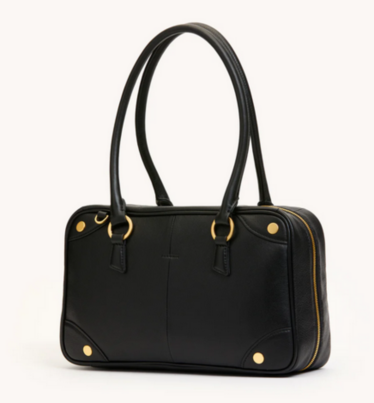 HAMMITT MEREDITH MEDIUM IN BLACK AND BRUSHED GOLD