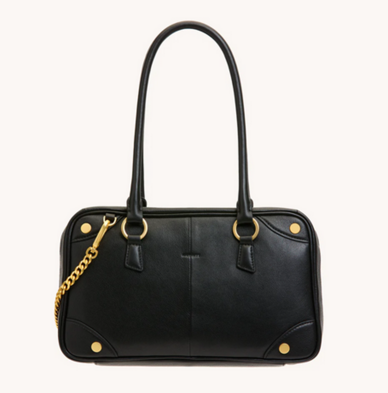 HAMMITT MEREDITH MEDIUM IN BLACK AND BRUSHED GOLD