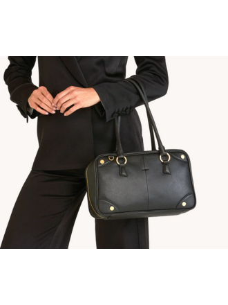 HAMMITT MEREDITH MEDIUM IN BLACK AND BRUSHED GOLD