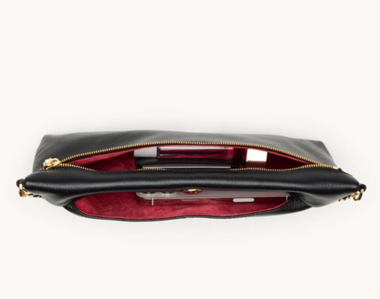 HAMMITT HAMMITT INVITATION CLUTCH BLACK/BRUSHED GOLD