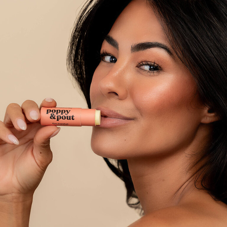 POPPY & POUT LIP BALM, PINK GRAPEFRUIT