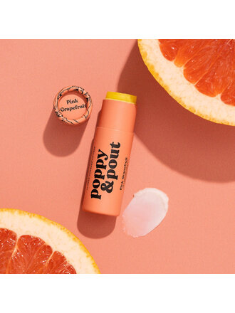 POPPY & POUT LIP BALM, PINK GRAPEFRUIT