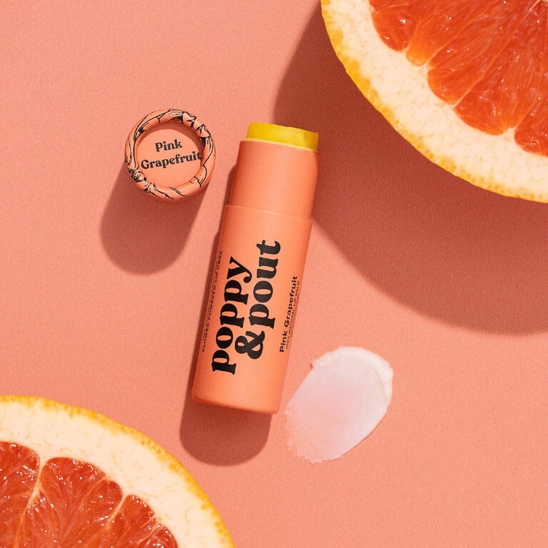 POPPY & POUT LIP BALM, PINK GRAPEFRUIT