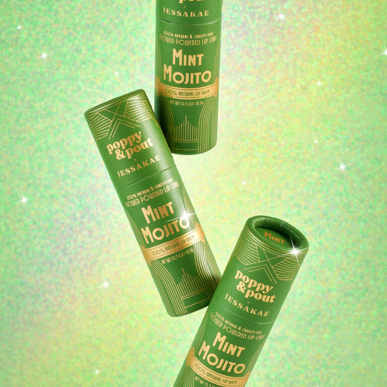 POPPY & POUT LIP BALM, MINT MOJITO