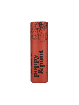 POPPY & POUT LIP BALM, BLOOD ORANGE MINT