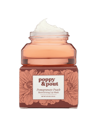 POPPY & POUT LIP MASK ORIGINAL POMEGRANATE PEACH