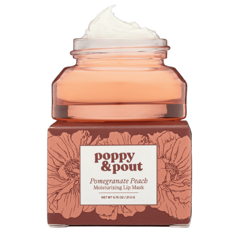 POPPY & POUT LIP MASK ORIGINAL POMEGRANATE PEACH