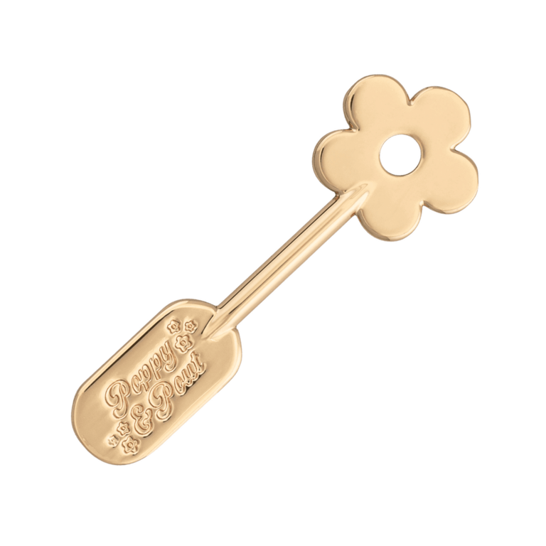 POPPY & POUT LIP CARE SPATULA, GOLD DAISY