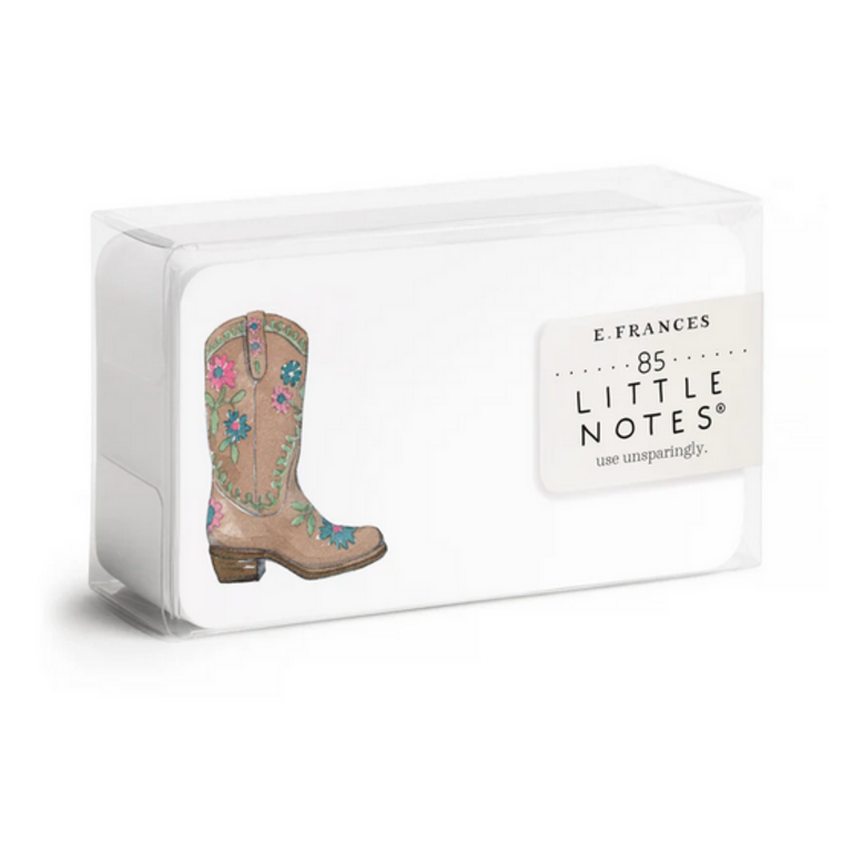 E. FRANCES LITTLE NOTES COWBOY BOOT