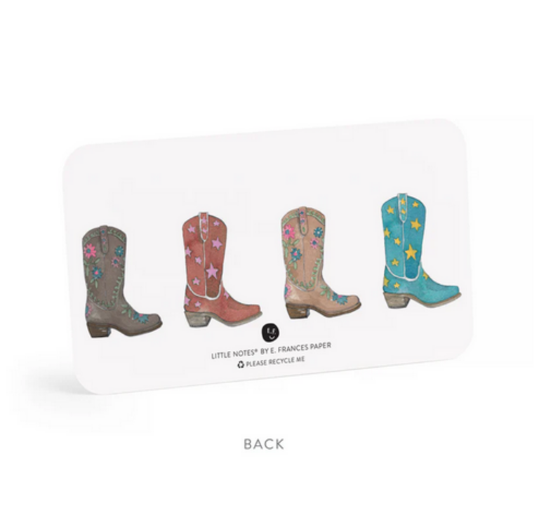 E. FRANCES LITTLE NOTES COWBOY BOOT