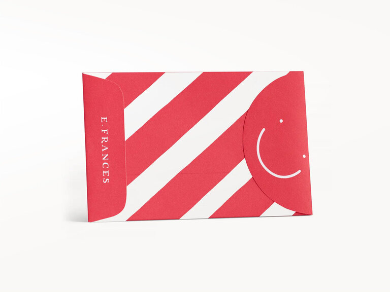 E. FRANCES LITTLE NOTES ENVELOPES CANDY CANE STRIPE
