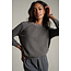 PERFECT WHITE TEE ZIGGY INSIDE OUT FLEECE SWEATSHIRT IN CHARCOAL
