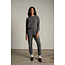 PERFECT WHITE TEE ZIGGY INSIDE OUT FLEECE SWEATSHIRT IN CHARCOAL