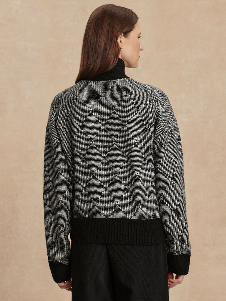 VARLEY  ALDRIDGE HALF ZIP KNIT IN BLACK