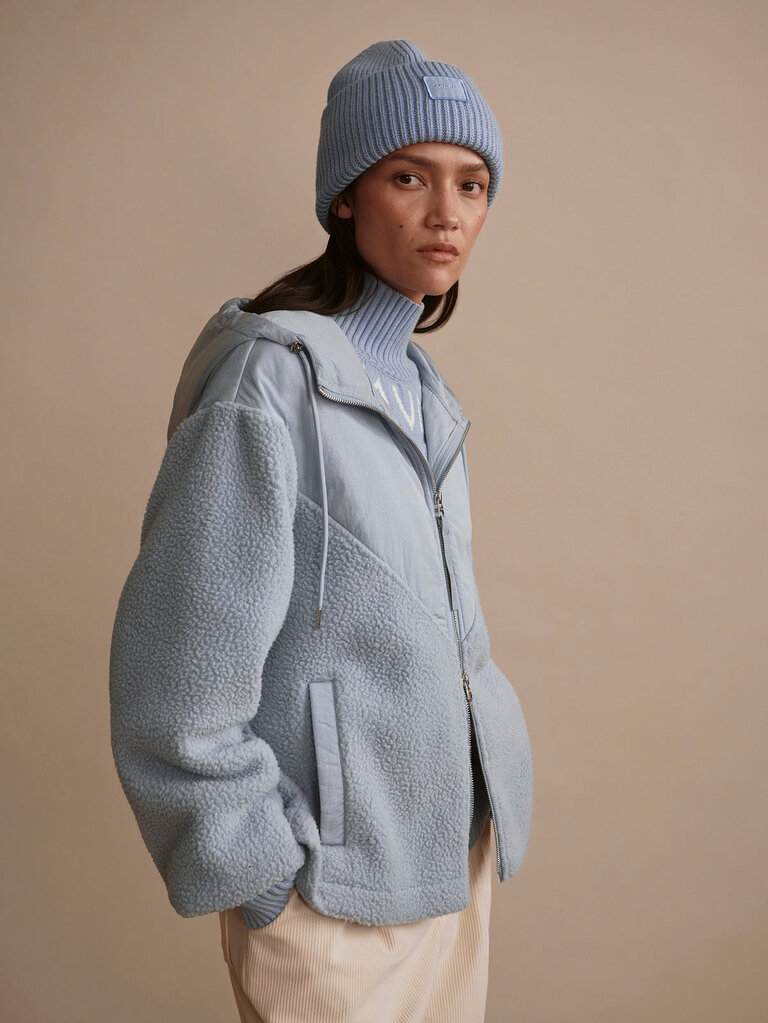 VARLEY ROSIA FLEECE HOODIE IN ASHLEY BLUE