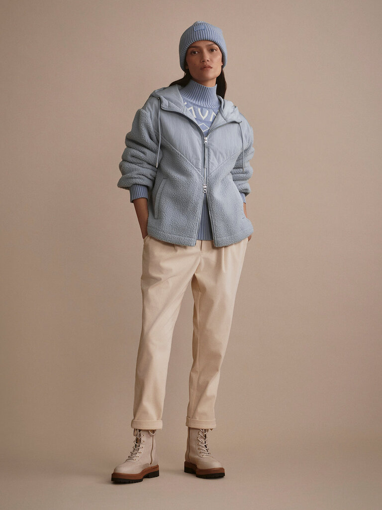 VARLEY ROSIA FLEECE HOODIE IN ASHLEY BLUE