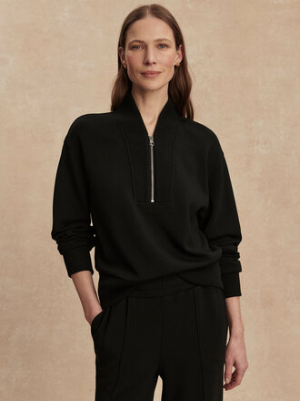 VARLEY SALLY HALF ZIP SWEAT IN BLACK