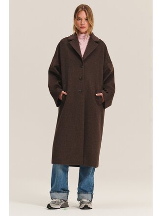 VELVET LAFAYETTE LONG COAT IN MOCHA
