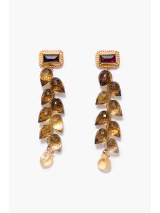 CHAN LUU EARRINGS WITH WHISKEY QUARTZ