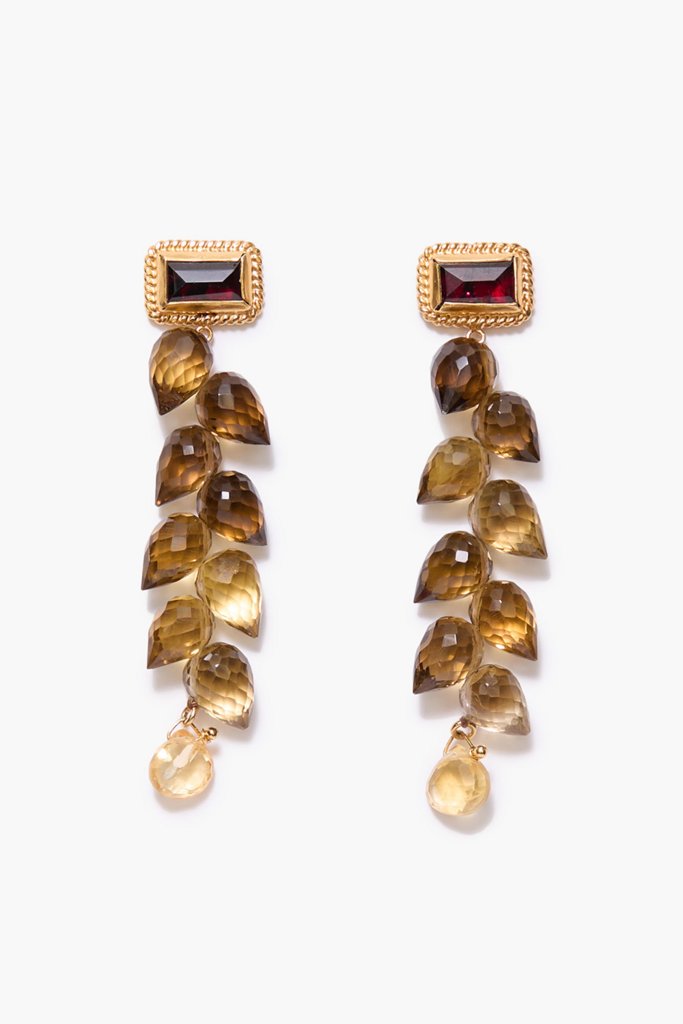 CHAN LUU EARRINGS WITH WHISKEY QUARTZ