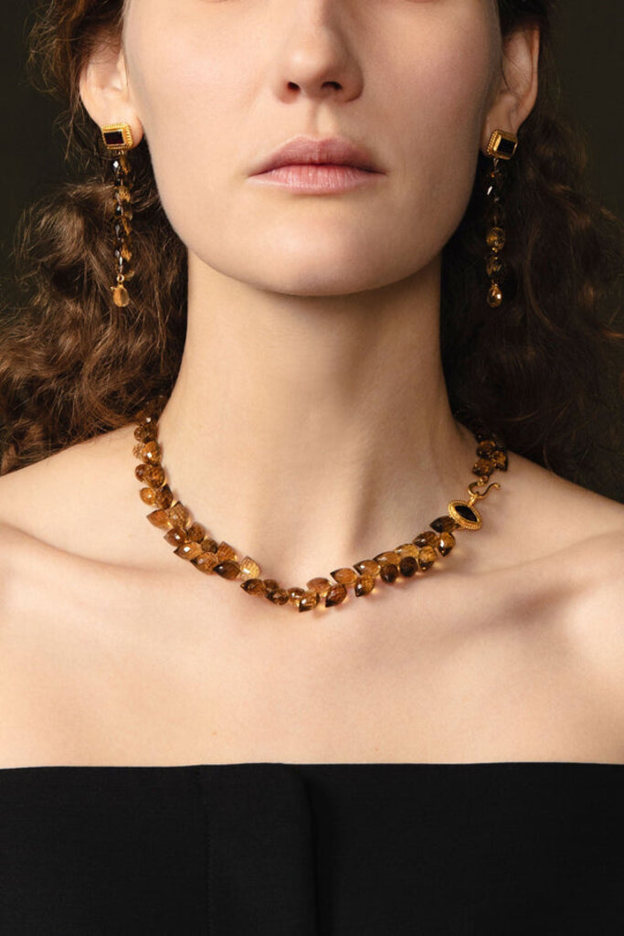 CHAN LUU EARRINGS WITH WHISKEY QUARTZ