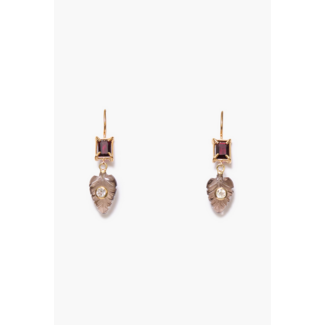 CHAN LUU EARRINGS WITH SMOKEY QUARTZ