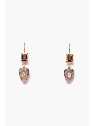 CHAN LUU EARRINGS WITH SMOKEY QUARTZ